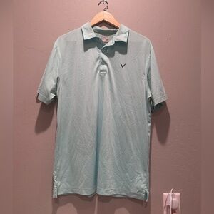 Callaway Green White‎ Striped Golf Polo Sz Large
